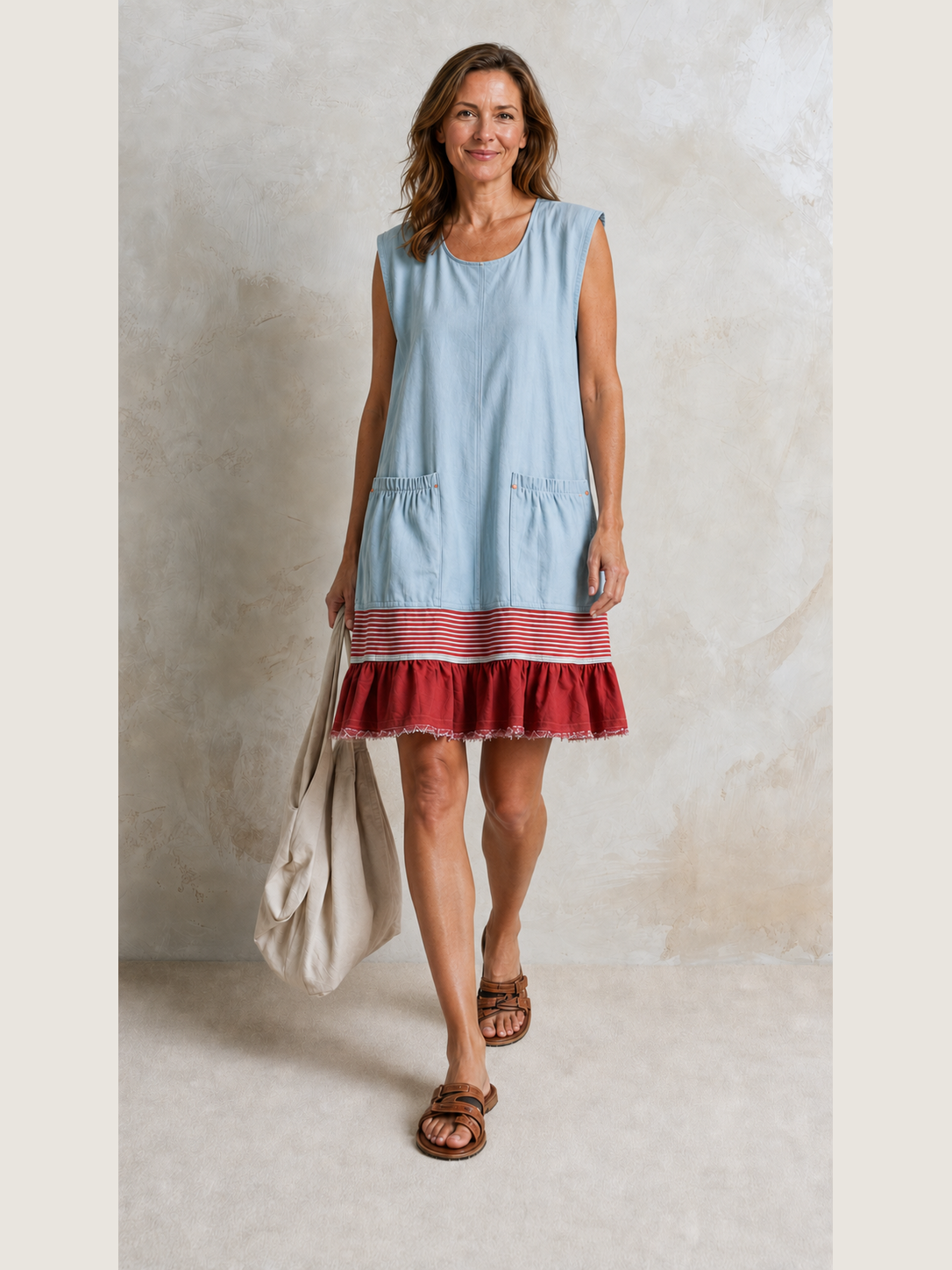 Hazel | Ruffle Hem Tunic Dress for Women