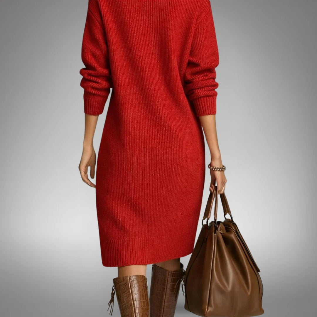 Bethany | Button-Collar Midi Dress
