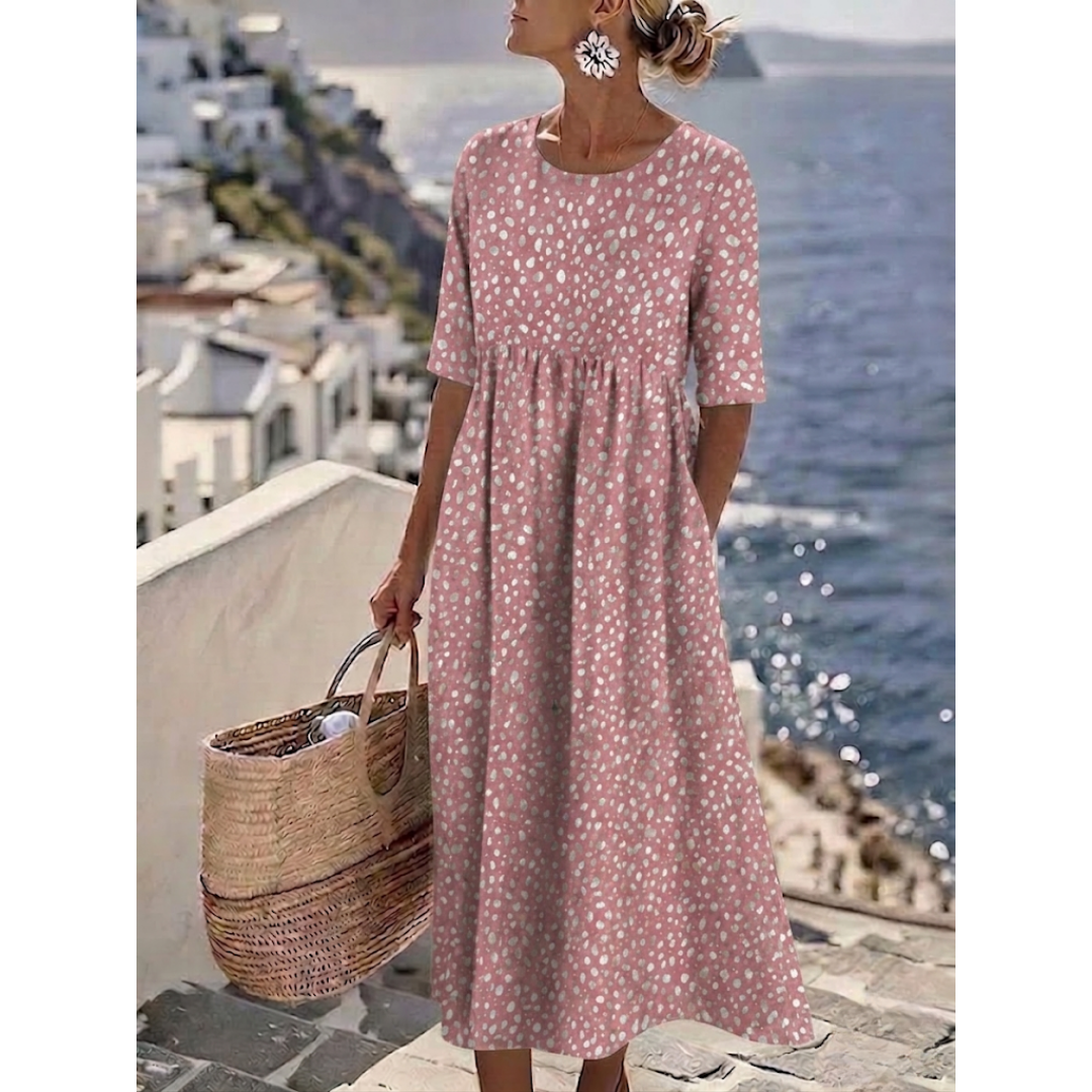 Tess | Tummy-Flattering Elegant Midi Dress for Women
