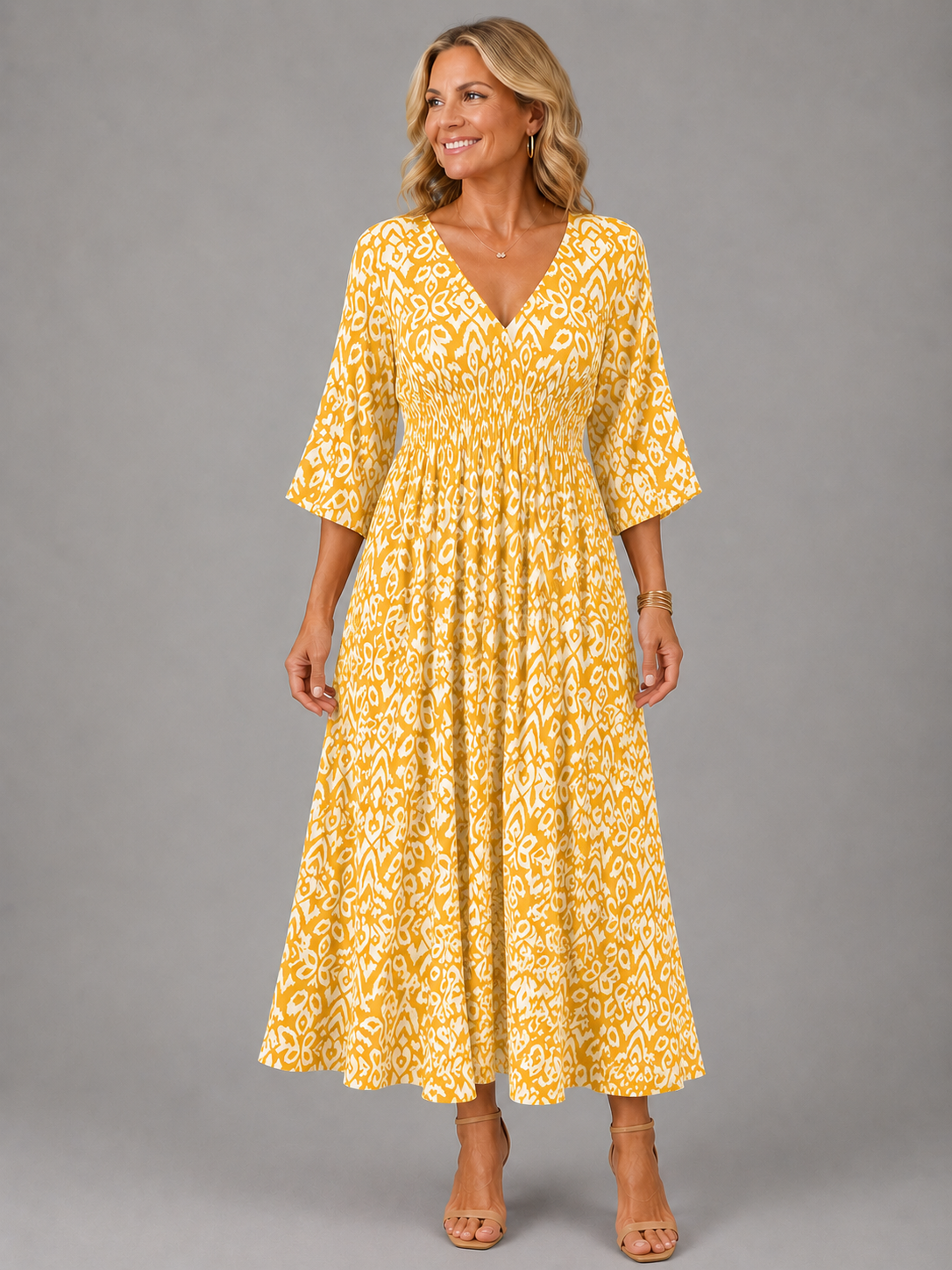 Althea | Bohemian Flow Midi Dress for Women | Casual Occasion