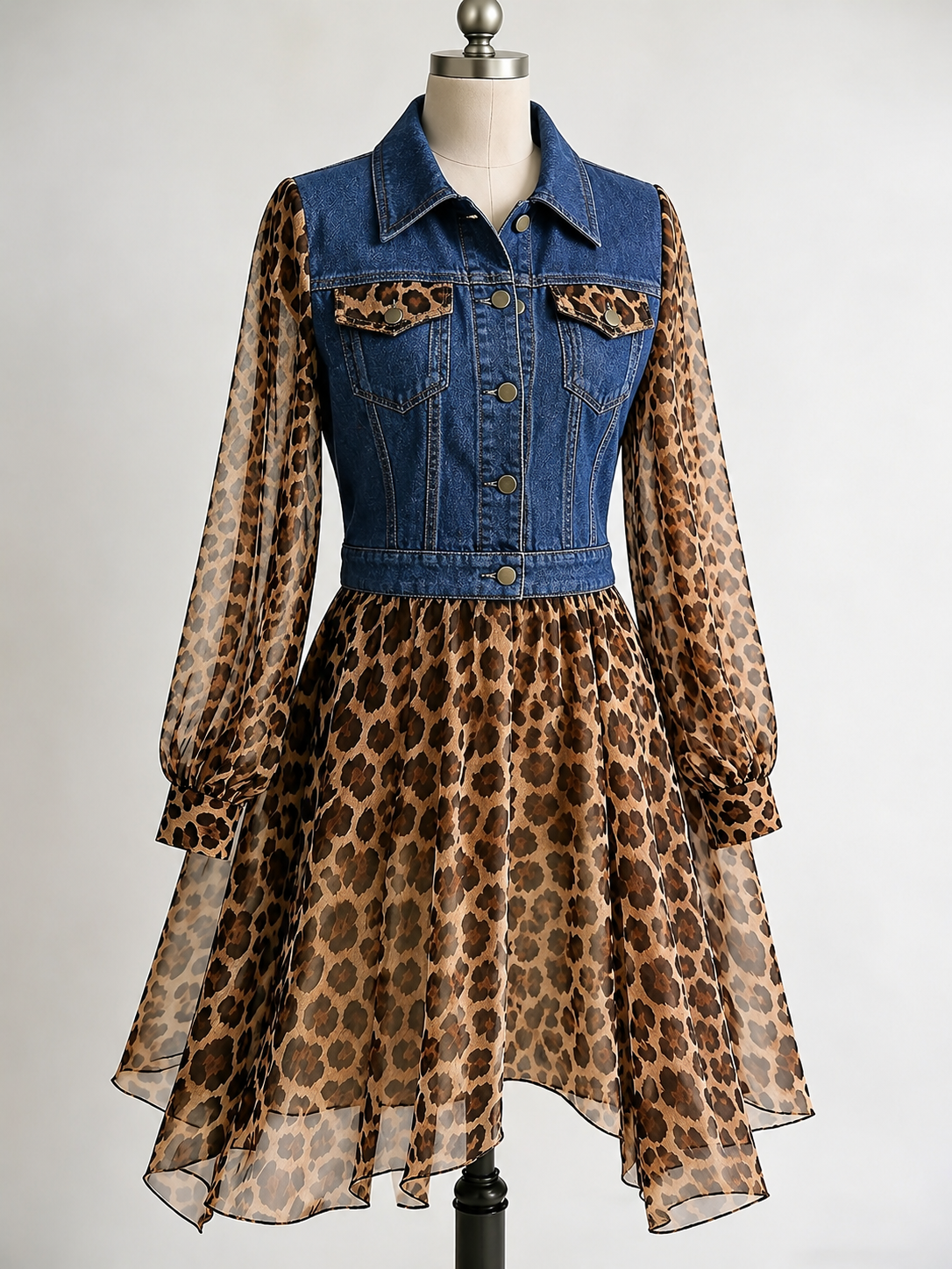 Brianna | Leopard-Print Midi Dress