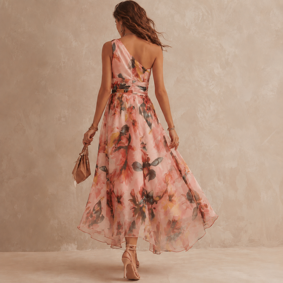 Aurora | One-Shoulder Floral Dress
