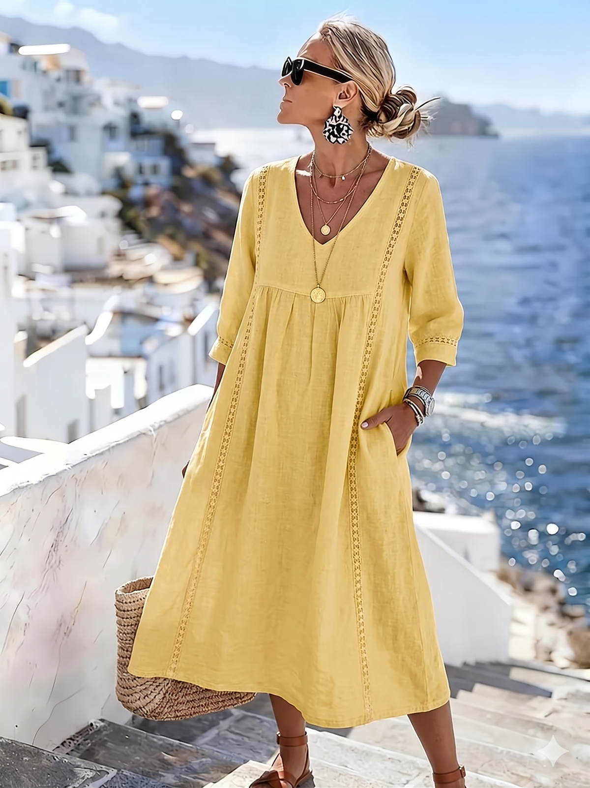 Helena | Casual Loose Patchwork Lace Dress for Women