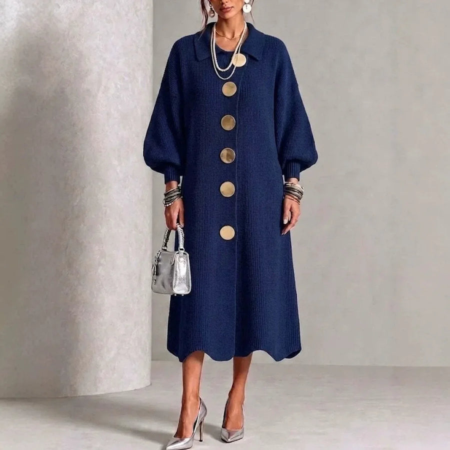 Gina | Button-Down Collared Maxi Dress