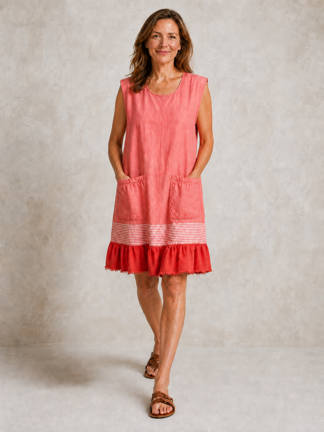 Hazel | Ruffle Hem Tunic Dress for Women