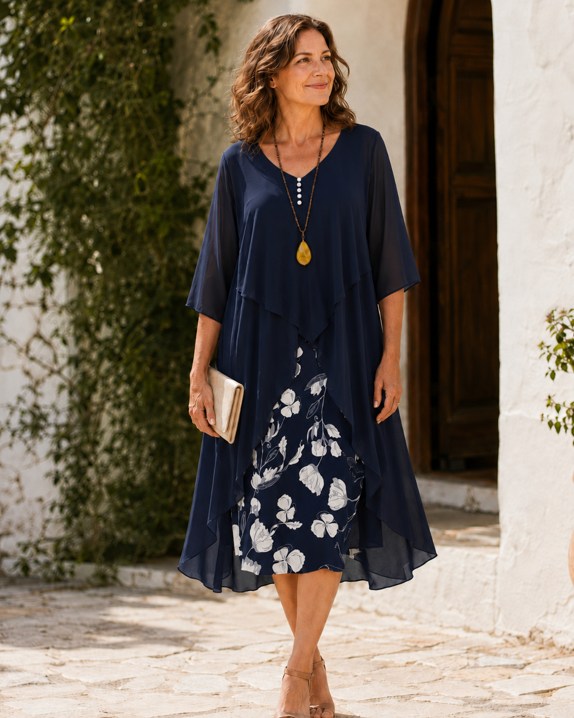 Odette | Tiered Chiffon Maxi Dress for Women