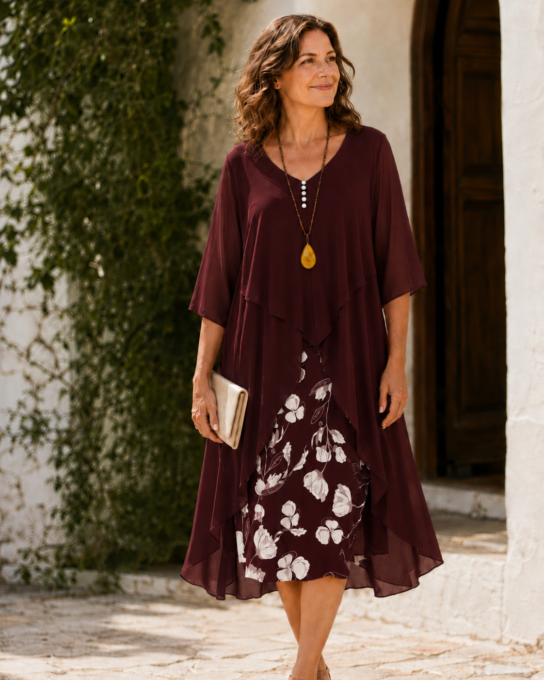 Odette | Tiered Chiffon Maxi Dress for Women