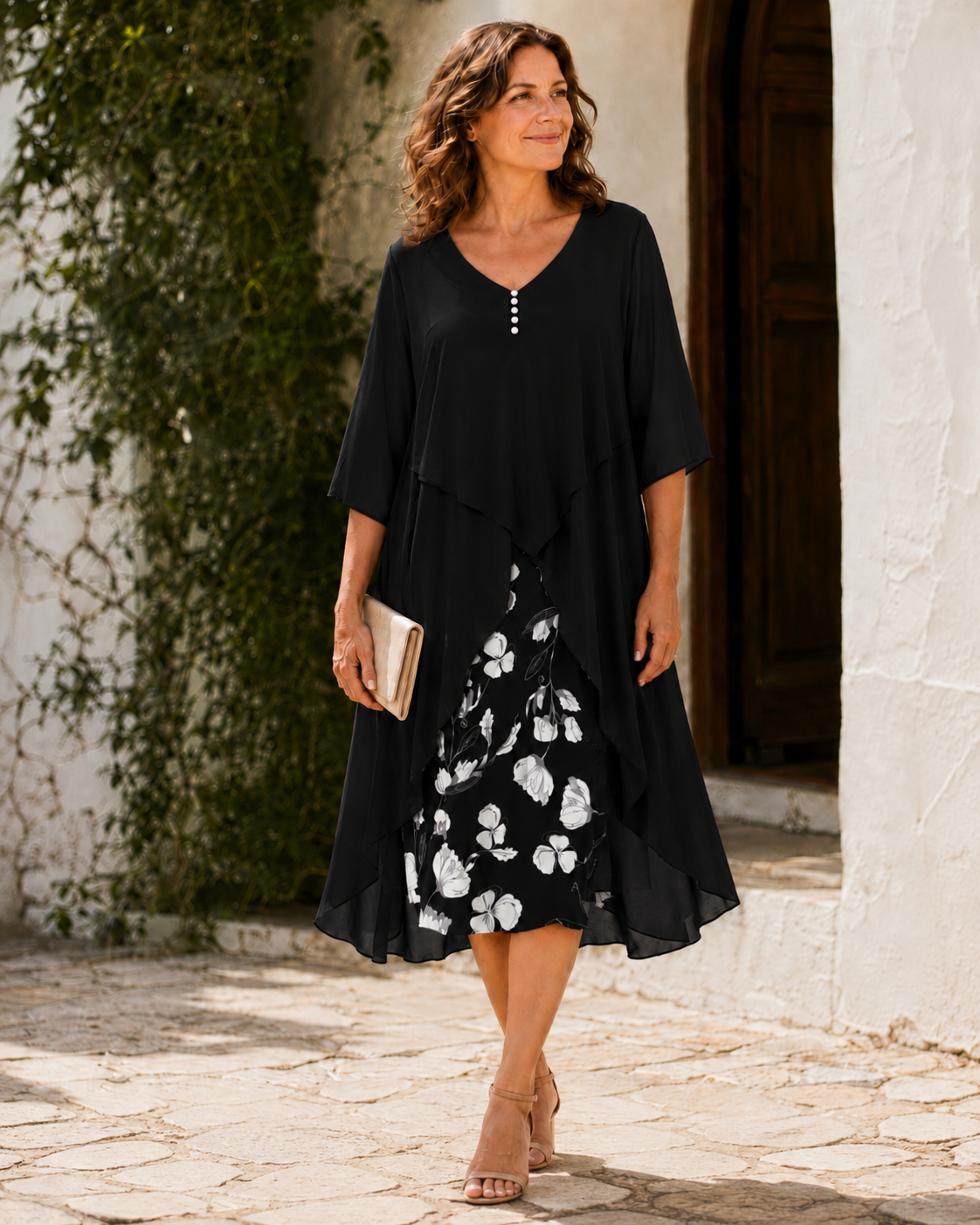 Odette | Tiered Chiffon Maxi Dress for Women