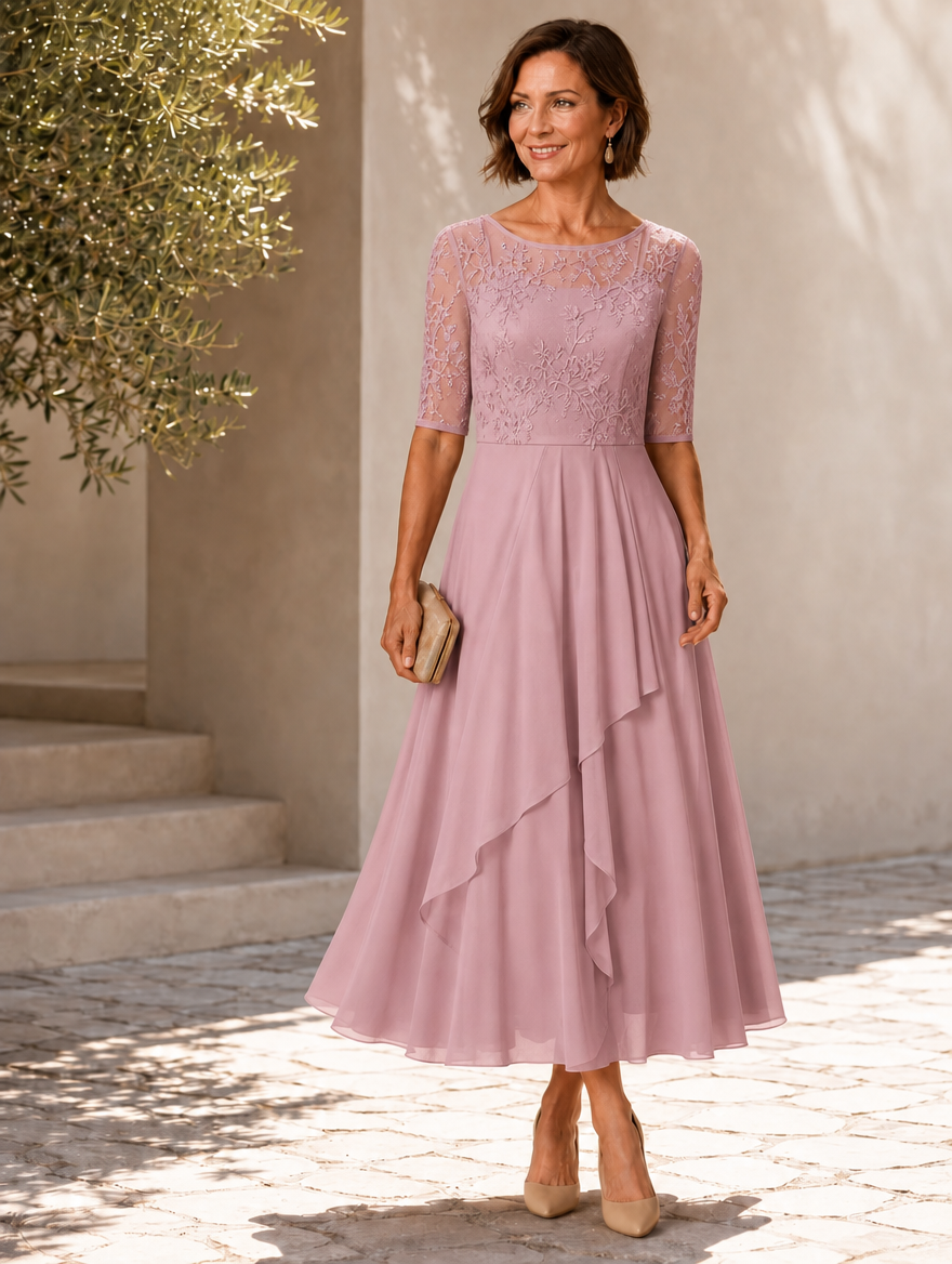 Rose – The Flattering Lace Midi Dress