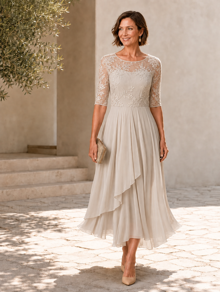 Rose – The Flattering Lace Midi Dress