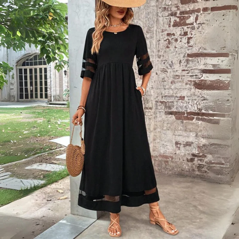 Cerelia | Tummy-Flattering Comfort Midi Dress for Women