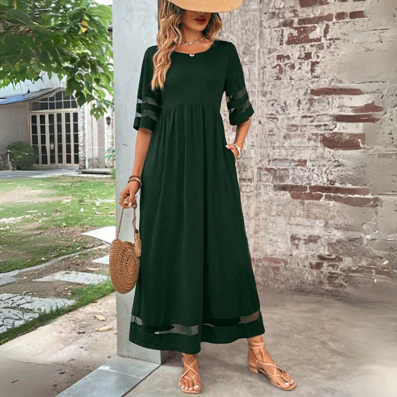 Cerelia | Tummy-Flattering Comfort Midi Dress for Women