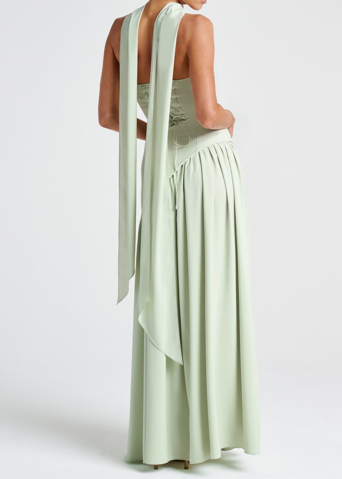 Lina | Strapless Maxi Dress with High Slit for Women