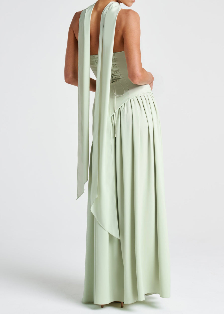 Lina | Strapless Maxi Dress with High Slit for Women